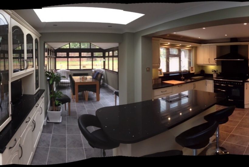 Panoramic view of a kitchen in Wolverhampton